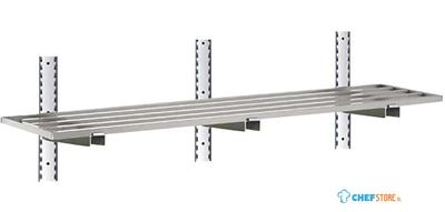 Gastro M HZ777 Gastro-M Compleet schapsysteem 1 niveau 160x40cm - volledige montageset (excl. schroeven)