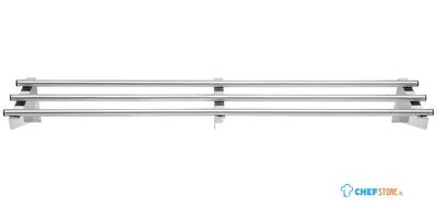 Rvs Wandplank met wandsteunen | 150cm | Vogue | CD552