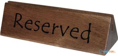 Olympia acacia houten menuhouder en gereserveerd bordje | CL381