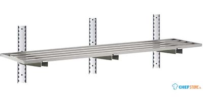 Gastro M HZ777 Gastro-M Compleet schapsysteem 1 niveau 160x40cm - volledige montageset (excl. schroeven)