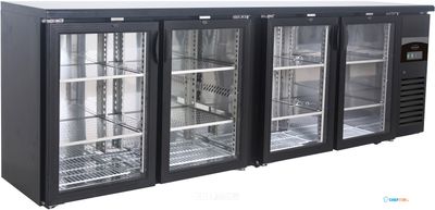 Barkoeler | Zwart | 4 Glazen Deuren | StandardLine | Combisteel | 7450.0345