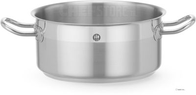 HENDI 830147 Stoofpan laag, zonder deksel, , Profi Line, 2,8 Liter, Diameter ⌀ 20 cm - Hoogte 9,7 cm