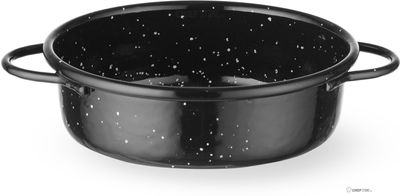 HENDI 622520 Braadpan "fuente", geëmailleerd, , Zwart, Diameter ⌀ 12 cm - Hoogte 4 cm