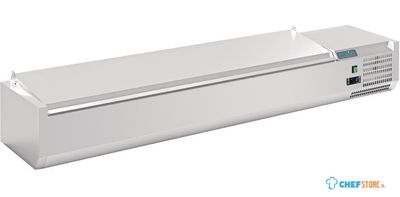 Polar G-serie opzetkoelvitrine met deksel 8x GN 1/4 | FA856