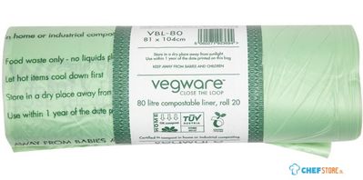 Vegware Biobag Composteerbare Afvalzakken 80l (240 Stuks), Vegware CY581