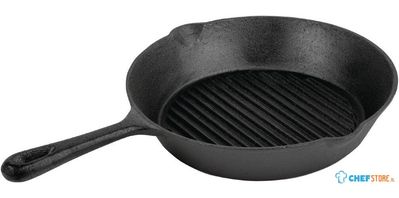 Ronde Gietijzeren Pan | Geribbeld | 26,5cm | Vogue | M652