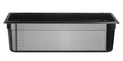 Hendi Gastronormbak 1/1 | 150 mm hoog | polycarbonaat zwart | 862216 1