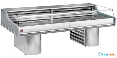 Gekoelde Vitrine Toonbank met Ruit " Self-Service ", op Sokkels - Diamond SG35BS/A1-R2 1