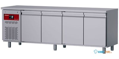 Diamond DT224/P9H-G Geventileerde koelwerkbank, 4 deuren GN 1/1, 550 Lit. groep aan linkerkant