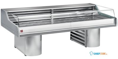 Gekoelde Vitrine toonbank B=200cm | Zelfservice Ruit | Grijs | Diamond | SG20BS/A1-R2 1