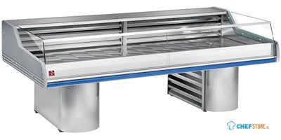 Gekoelde Vitrine Toonbank met Ruit " Self-Service ", op Sokkels - Diamond SG35BS/B1-R2 1