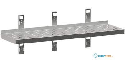 Diamond G143-SE3 Geperforeerd wandrek met 3 steunen en 3 rails