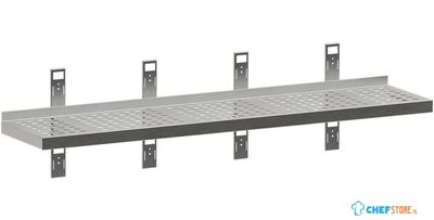 Diamond G203-SE3 Geperforeerd wandrek met 4 steunen en 4 rails