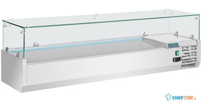 Opzetkoelvitrine | 5x GN1/3 + 1x GN1/2 | Glaswand | Polar GD876