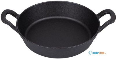 Olympia gietijzeren ronde pan met oren 18cm | GJ554