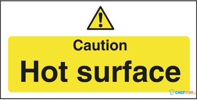Vogue 'Caution - Hot surface' waarschuwingsbord