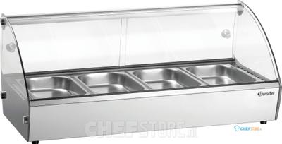 Bartscher Hete Opzetvitrine R4 4 X 1/3 GN - 305058 1