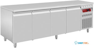 Koelwerkbank Geforceerd, 4 Deuren GN 1/1, 550 Lit., Diamond DT224/P9 1
