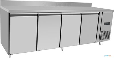 Arktic 238165 Koelwerkbank, 4 deuren, , Profi Line, 450L, 230V/400W, 700x2230x(H)839mm