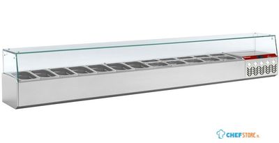 Gekoelde Structuur GN 7x 1/4, 5x 1/6, 5x 1/9, Met Rechte Ruit, Diamond SX249G/PP9 1