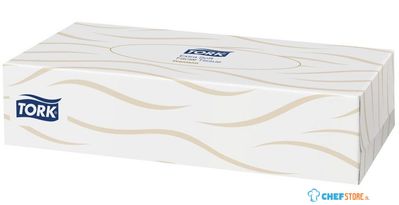 Tork Premium 100-Pak Gezichtsreinigingsdoekjes Extra Soft 2-Laags (30 Stuks) - Tork CH571