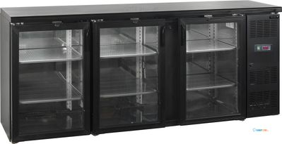 TEFCOLD Barkast - 3 Glasdeuren 2002mm met Compressor Unit - CBC310G (SG3)