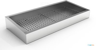 Crushed Ice Bak 4/1 Gn Schuin Rvs Aisi 304Afvoer Aan De Bedieningszijde | Combisteel | 7013.2795 1