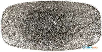 Churchill Raku Quartz Black Chefs Ovaal Bord 35.2 X 18.7 cm Pak van 6 - HC776