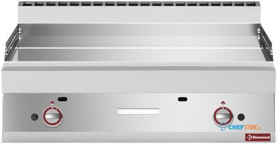 Braadplaat Op Gas EXTRA-BREED Vlak Verchroomd - Diamond G65/PLCD10T-N 1