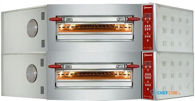 Diamond Elektrische hoekoven, 2 kamers, 2x 8 pizza's Ø 350 mm | CGD/2-DG 1