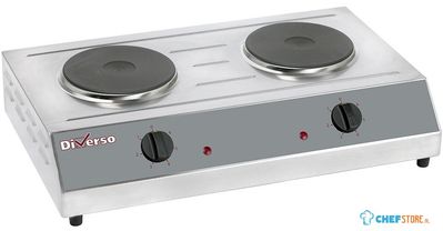 Elektrisch Tafelfornuis, 2 Platen Ø 190mm, Diamond WR-RTD/2E 1