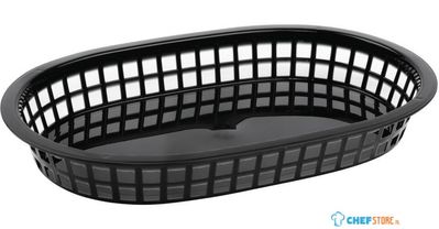 Olympia ovale polypropyleen tafelmandje zwart | GH969