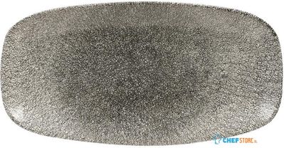 Churchill Raku Quartz Black Chefs Ovaal Bord 29.8 X 15.2 cm Pak van 12 - HC775