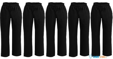 Whites Chefs Clothing SA826 Whites Vegas Chef Broeken Polykatoen Zwart L (5 stuks)