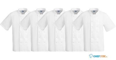 Whites Chefs Clothing SA822 Whites Boston Unisex Koksbuis Wit M (5 stuks)
