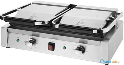 Buffalo Bistro Dubbele Contactgrill Glad/glad - CU605