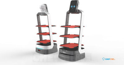 ORIONSTAR Slimme Horeca Robot - Luckibot - Eenvoudige Bediening - 40kg Draagcapaciteit - 12-15uur Batterij - 35% Verhoging in Productiviteit - Kostenbesparend - OrionStar Robotics OSLUCKIBOT 1