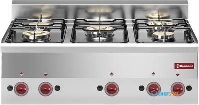 Gasfornuis 5 Branders -Top- - Diamond G60/5F9T-N 1