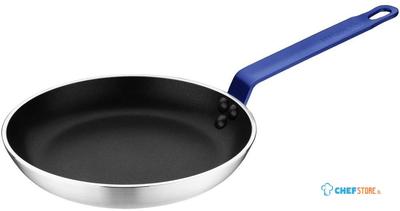 Hygiplas Aluminium Antiaanbak Teflon Platinum Plus Koekenpan met Blauwe Greep 24cm - HT971