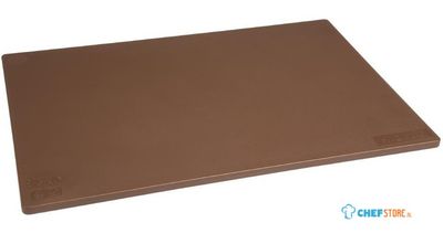 Hygiplas antibacteriële LDPE snijplank bruin 450x300x10mm | HC857