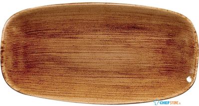 Churchill Stonecast Patina Vintage Copper Chefs Ovaal Bord 35.2 X 18.7 cm Pak van 6 - DR669