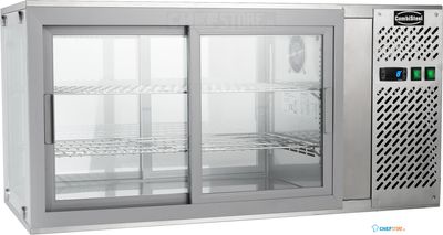 Gebaksvitrine Tafelmodel | B=111cm | 2 niveau's | Schuifdeuren | Combisteel | 7450.0600