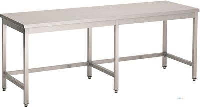 Werktafel | open onderstel | 240cm | RVS | Combisteel | 7812.0151 1