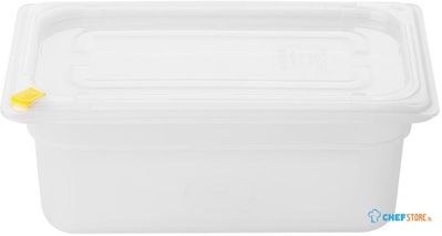 Hygiplas FZ095 Click PP GN-bak 1/4 met deksel & 7 kleurclips 100 mm 2,5 liter (set van 4)