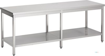 Werktafel | Bodemschap | 250cm breed | RVS | Combisteel | 7812.0061 1