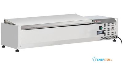 Diverso By Diamond Gekoelde Opzetvitrine 5x GN 1/4 - 150 Mm, met RVS Deksel - WR-SX12-C1 1