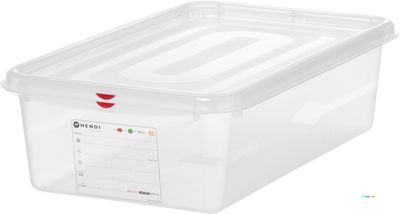 HENDI 873359 GN container 1/1 polypropyleen, , GN 1/1, 21L, Transparant, 530x325x(H)150mm