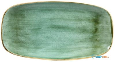 Churchill Stonecast Samphire Green Chefs Ovaal Bord 35.2 X 18.7 cm Pak van 6 - CY101