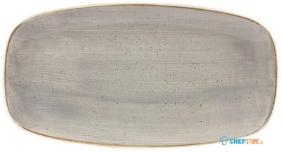 Churchill Stonecast Grey Chefs Ovaal Bord 35.2 X 18.7 cm Pak van 6 - DW330