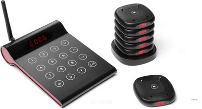 Hendi Oproepsysteem voor Restaurants - Starterskit met Controller, 10 Piepers, Laadstation, Oplader - 201633 1